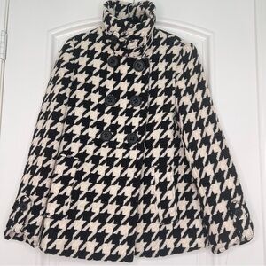 Express Vintage Jumbo Houndstooth Double-Breasted Wool blend Coat XS